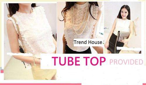 Sexy White Chiffon Blouse (Tube Top included)